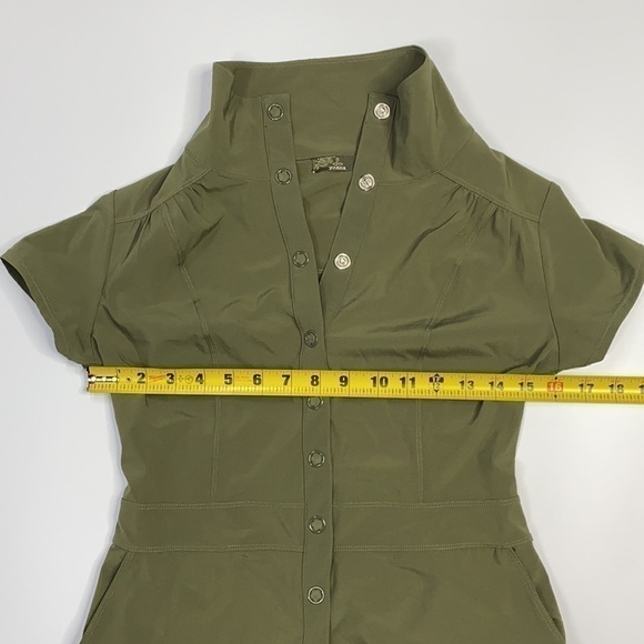 Prana Shadyn Cargo Green Utility Dress With Pockets Size XS - Picture 4 of 9